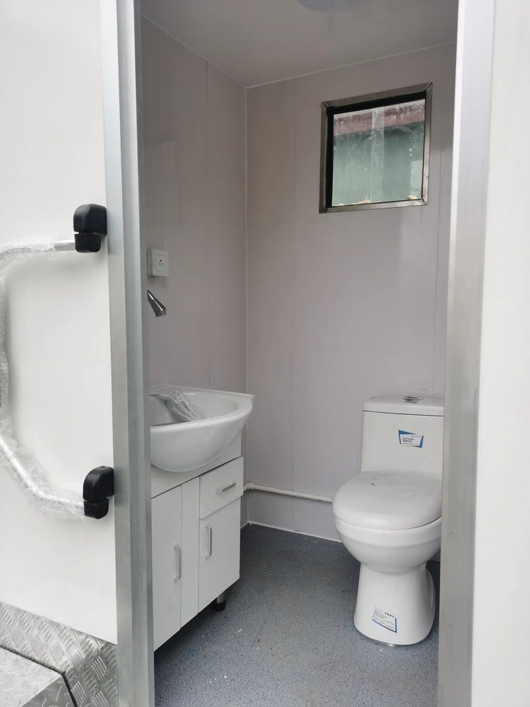 portable restroom trailer inside design
